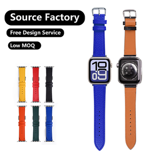 สายนาฬิกาหนัง PU ลายลิ้นจี่สำหรับ iWatch SE Series 4 5 6สำหรับ <span class=keywords><strong>Apple</strong></span> <span class=keywords><strong>Watch</strong></span> band 38 <span class=keywords><strong>40</strong></span> 41 42 44 45 <span class=keywords><strong>mm</strong></span> - Product Image 1