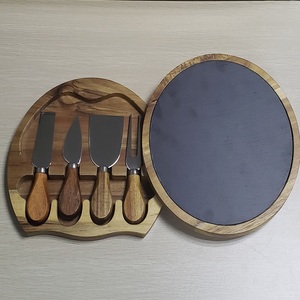 2023 meilleure vente 4 pièces ensemble de couteaux à fromage en acier inoxydable avec planche en bois d'acacia pour la cuisine à domicile - Product Image 2