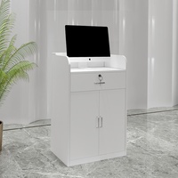 Petite caisse enregistreuse, mini-meuble de barbier, comptoir de magasin de vêtements, table simple et moderne, présentoir, comptoir d'accueil, bar.