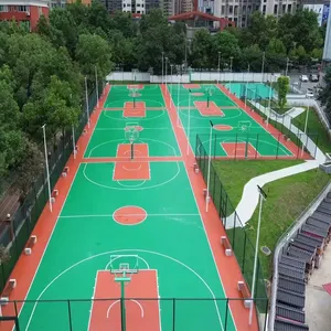 室内/室外多功能运动硬地地面地板，带聚氨酯/丙烯酸树脂，用于篮球场、网球场