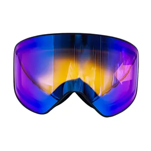 Doppio strato UV400 occhiali da sci antiappannamento occhiali uomo donna occhiali da Snowboard occhiali da neve lenti magnetiche
