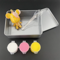 Kit de fabrication de porte-clés ours violent à peindre soi-même, peinture à couler, graffiti, artisanat en résine fait main, cadeaux pour enfants, jouets
