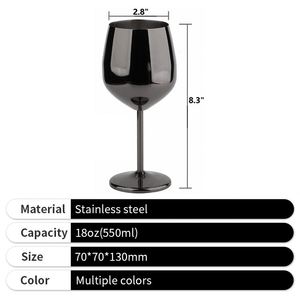 2025 Gold Metal Wine <b>Glasses</b> Luxury Mirror Decorative 18oz Steel Champagne <b>Glass</b> for Wedding - Product Image 4