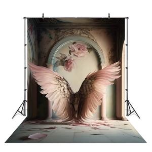 Studio nhiếp ảnh thai sản người phụ nữ nền màu đen trắng người giám hộ thiên thần cánh trang trí Backdrop Prop trẻ sơ sinh chân dung nghệ thuật ảnh - Product Image 1