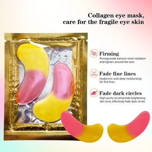 Mascarilla <span class=keywords><strong>de</strong></span> Gel para Ojos Vegana OEM <span class=keywords><strong>de</strong></span> 2 <span class=keywords><strong>Colores</strong></span>, Amarillo y Rosa, con Vitamina C, Colágeno y Ácido Hialurónico, Hidratante, Anti-Ojeras y Anti-Hinchazón, ODM - Product Image 1
