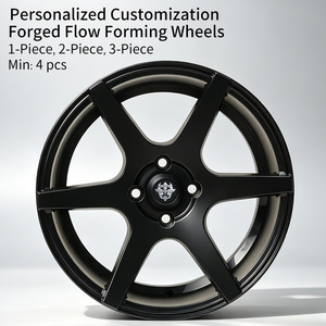 Jantes FLowtone de haute qualité, 15 pouces, 15x6.5, 4x100 ET30, jantes en alliage <span class=keywords><strong>noir</strong></span> pour Honda Civic Fit City CRX Toyota Vios - Product Image 2