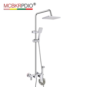 Sistema de <span class=keywords><strong>ducha</strong></span> de lluvia de latón cuadrado <span class=keywords><strong>italiano</strong></span>, juego de grifo mezclador de <span class=keywords><strong>ducha</strong></span> de latón cromado cuadrado con mano - Product Image 1