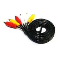 Câbles rca argent 3RCA mâle vers 3RCA mâle câble DVD Composite Audio vidéo stéréo