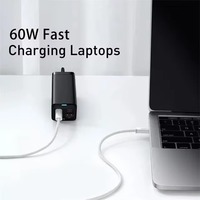 Câble USB C de charge rapide 60W, type C vers type C, câble de données 1m, cordon de charge PD pour iPhone, compatible avec les appareils mobiles