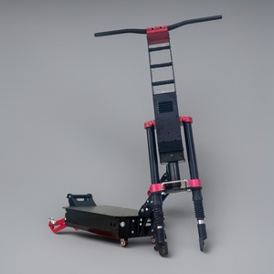 Châssis de trottinette électrique pour adulte de 13 pouces, noir intégral ou noir et rouge, à double moteur, pièces de rechange pour trottinette électrique - Product Image 1