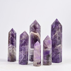 Vente en gros : Tour de cristal naturel, Point d'améthyste Dream, Obélisque de cristal, Point de pierre précieuse en vrac pour l'artisanat - Product Image 6