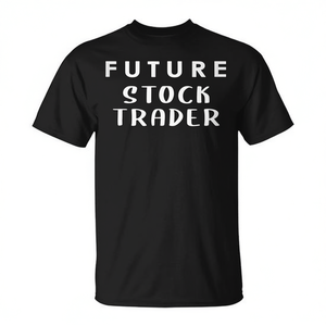T-shirt Future Stock Trader noir unisexe taille adulte moyenne - Product Image 2