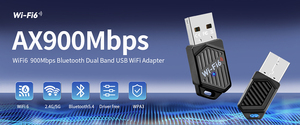 อะแดปเตอร์ไวไฟแบบ 2 in 1 ความเร็ว 900Mbps 5GHz  แบบดูอัลแบนด์ พร้อมบลูทูธ 5.4, ดองเกิลไวไฟ 2.4G/5GHz  แบบดูอัลแบนด์ไร้สาย บลูทูธ 5.3 รองรับ <span class=keywords><strong>Windows</strong></span> 10/<span class=keywords><strong>11</strong></span> - Product Image 3