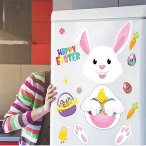 Best-Selling Easter Bunny Fridge Magnet Elegant Bunny Egg Design <b>for</b> Holiday Parties Home/Cabinet Decorations Made Durable Paper - Product Image 4