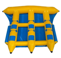 Material de PVC duradero, juguete acuático para muchas personas, bote Banana inflable