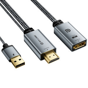 Adaptateur <span class=keywords><strong>HDMI</strong></span> vers <span class=keywords><strong>DisplayPort</strong></span> SYONG, convertisseur 4K60Hz unidirectionnel, source <span class=keywords><strong>HDMI</strong></span> vers écran DP compatible avec ordinateur portable, PS5 - Product Image 1