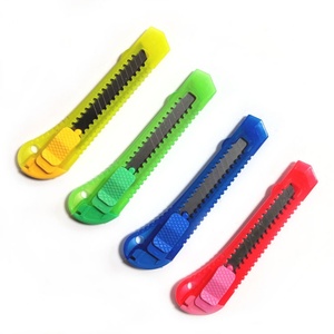 Translucent Color Portable Stationery Knife <b>Plastic</b> Handle <b>Sliding</b> Retractable Pocket Cutting <b>Plastic</b> Utility Knife - Product Image 3