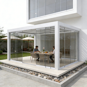 פרגולת אלומיניום נפתחת, עמידה בפני מזג אוויר, ידידותית לסביבה, למכירה חמה של טינגמייהוטינג, מתוצרת OEM לגינה - Product Image 3