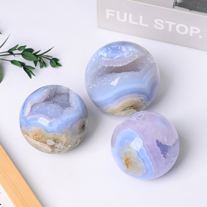 Whosale Price High Quality Natural Healing Stone Blue Lace Agate <b>Crystal</b> Sphere for Home Decoration - Product Image 5