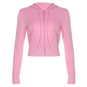 2-teiliges Set Damen Zip Up Jacke Jogging hose Lässig Zweiteilige Jogger Hoodie Sets Damen Trainings anzug Outfits - Product Image 3