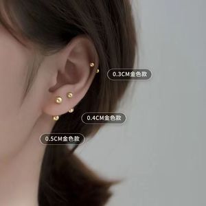 Meetyoo Trendy 18K Chapado en oro Tornillos Sleep Sin Quitar <span class=keywords><strong>Pendiente</strong></span> Simple Doble Cabeza Bola Redonda Lengua <span class=keywords><strong>Recta</strong></span> <span class=keywords><strong>Pendiente</strong></span> <span class=keywords><strong>de</strong></span> uñas - Product Image 4