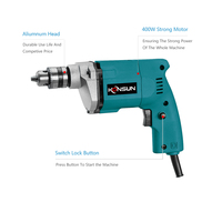 KONSUN 81201 — perceuse électrique à main, 400W, 10mm, bricolage, offre spéciale