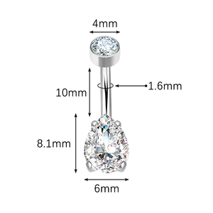 Anillo <span class=keywords><strong>de</strong></span> <span class=keywords><strong>Ombligo</strong></span> <span class=keywords><strong>de</strong></span> Titanio ASTM F136 G23 con Zirconia Hipoalergénica y Rosca Interna para <span class=keywords><strong>Mujer</strong></span>, Venta al por Mayor - Product Image 4