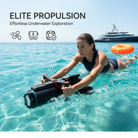 Scooter sous-marin électrique innovant, moteur pour planche à pagaie, bouée gonflable orange, lampe torche LED, boussole