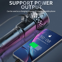Lampe torche de camping à LED en alliage d'aluminium, longue portée, magnétique, avec zoom optique, power bank, charge Type-C, utilisation en extérieur