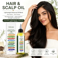 Minyak Rambut dan Kulit Kepala Anti Patah, Pelindung Panas, dengan Air Beras, Rosemary, Castor, Batana, Biji Labu, Peppermint, Minyak Chebe, dan Biotin
