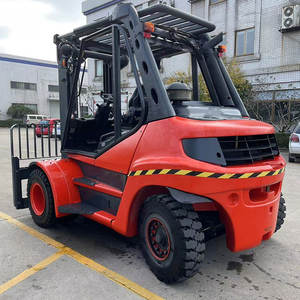 Montacargas diésel de segunda mano de 8 toneladas, de 2 etapas, para uso en almacenes y granjas, motor de combustión interna, para Linde - Product Image 3