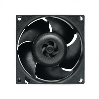 Ventilateur de refroidissement pour boîtier d'ordinateur AC S8038-10K 8cm 4 broches PWM, double roulement à billes, dissipateur thermique en plastique, LED RGB, 16,17 CFM, 3200 tr/min, 50000 heures