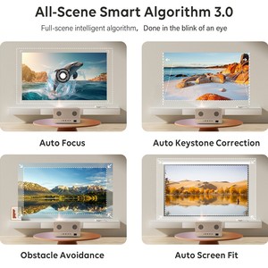 โปรเ<span class=keywords><strong>จ</strong></span>คเตอร์ U1 LED แท้ 4K HDR10 สมาร์ท ปรับเทียบอัตโนมัติ 800 ลูเมนส์ ดีไซน์ออปติคอลแบบปิดผนึก รองรับการเชื่อมต่อไร้สาย สำหรับโฮมซีเนม่าและเกมปาร์ตี้ - Product Image 4