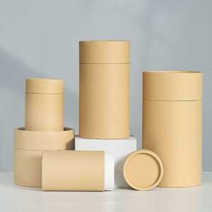 Caja <span class=keywords><strong>de</strong></span> Cartón Ecológica al por Mayor, Tubo Cilíndrico para Regalos, Redonda, Natural, Reciclable, <span class=keywords><strong>de</strong></span> Papel Kraft para Cosméticos y Regalos - Product Image 3