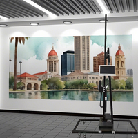 Impresora de pared de inyección de tinta 3D multicolor DX7 DX10 1600 Epson cabezal de impresión máquina de impresora de pared Vertical