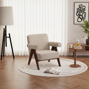 Poltrona Tiragraffi per Gatti <span class=keywords><strong>in</strong></span> <span class=keywords><strong>Legno</strong></span> Stile Wabi-Sabi Nordico con Rivestimento Rimovibile e Lavabile per <span class=keywords><strong>Soggiorno</strong></span> - Product Image 3