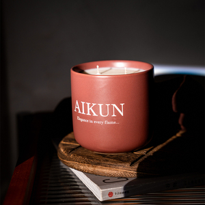 AIKUN – Bougie en Cire de Soja de Qualité Supérieure, Design Minimaliste en Céramique, Idéale pour la Décoration Moderne de la Maison, Cadeau de Mariage, Vente en Gros pour Entreprises - Product Image 1