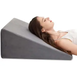 Memory Foam Bed Wedge Pillow For Sleeping Wedge Pillow For Releasing Acid Reflux Snoring Back Pain Washable Cover Wedge Pillow