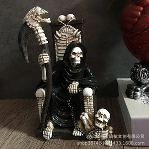 Ornement de trône de la morteuse d'Halloween en résine synthétique pour décoration intérieure QH-21204 - Product Image 2