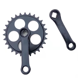 Manivela de bicicleta de <span class=keywords><strong>carbono</strong></span> y rueda de cadena para niños, conjunto de manivela de una pieza 130bcd, brazos unidos para bicicleta de montaña - Product Image 5