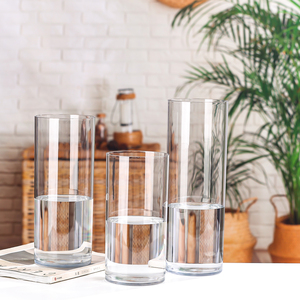 Jarrón acrílico alto personalizable con diseño Art Deco, centro de mesa cilíndrico de plástico para boda y decoración del hogar - Product Image 4