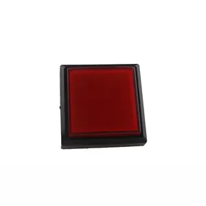 جهاز تشغيل ألعاب الكمبيوتر أحمر الشكل بمقاس 51*51 ملم مزود بمفتاح يعمل بالضغط مع إضاءة للبيع بالجملة