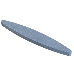 Piedras de afilar en forma de barco de China, piedra para afilar de corindón marrón, piedra ovalada - Product Image 2