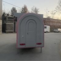 Mobiele bartrailer, witte koffiekar, dessertkar, foodtruck, mobiele bier- en drankenkar, fastfoodtrailer, volledig uitgerust
