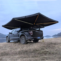 WILD CLOUD Tente de Toit Étanche à la Pluie avec Auvent Latéral de Voiture D-Zip 270 Plus 360 Degrés pour le Camping avec 4 Bandes LED, Vente en Gros