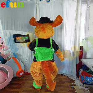 Efun MOQ 1 pz Costume da mascotte canguro formato adulto personalizzato peluche degli animali dei cartoni animati australiani Costume da mascotte per la vendita - Product Image 3