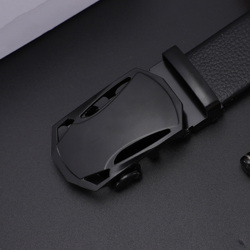 Men's Genuine Leather Automatic Ratchet Belt with Premium Metal Buckle, Luxury Business Dress Belt for Formal & Casual Wear  Product Description - View 2