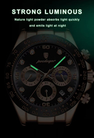 Jam Tangan Pria POEDAGAR 629 Fashion Luxury Quartz Chronograph Berkualitas Tinggi Tahan Air Jarum Bercahaya