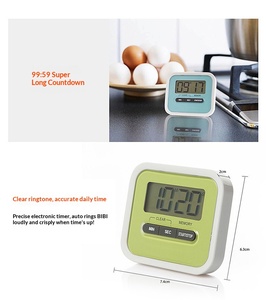 Temporizador Digital de Cocina con Pantalla LCD Grande, <span class=keywords><strong>Cuenta</strong></span> Regresiva/Ascendente, de Plástico Ecológico, para Cocina, Laboratorio, Estudiantes, con Batería AAA, 99min - Product Image 4