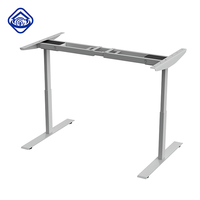 Bureau assis-debout automatique à double moteur abordable, cadre de bureau extensible, bureau intelligent à hauteur réglable
